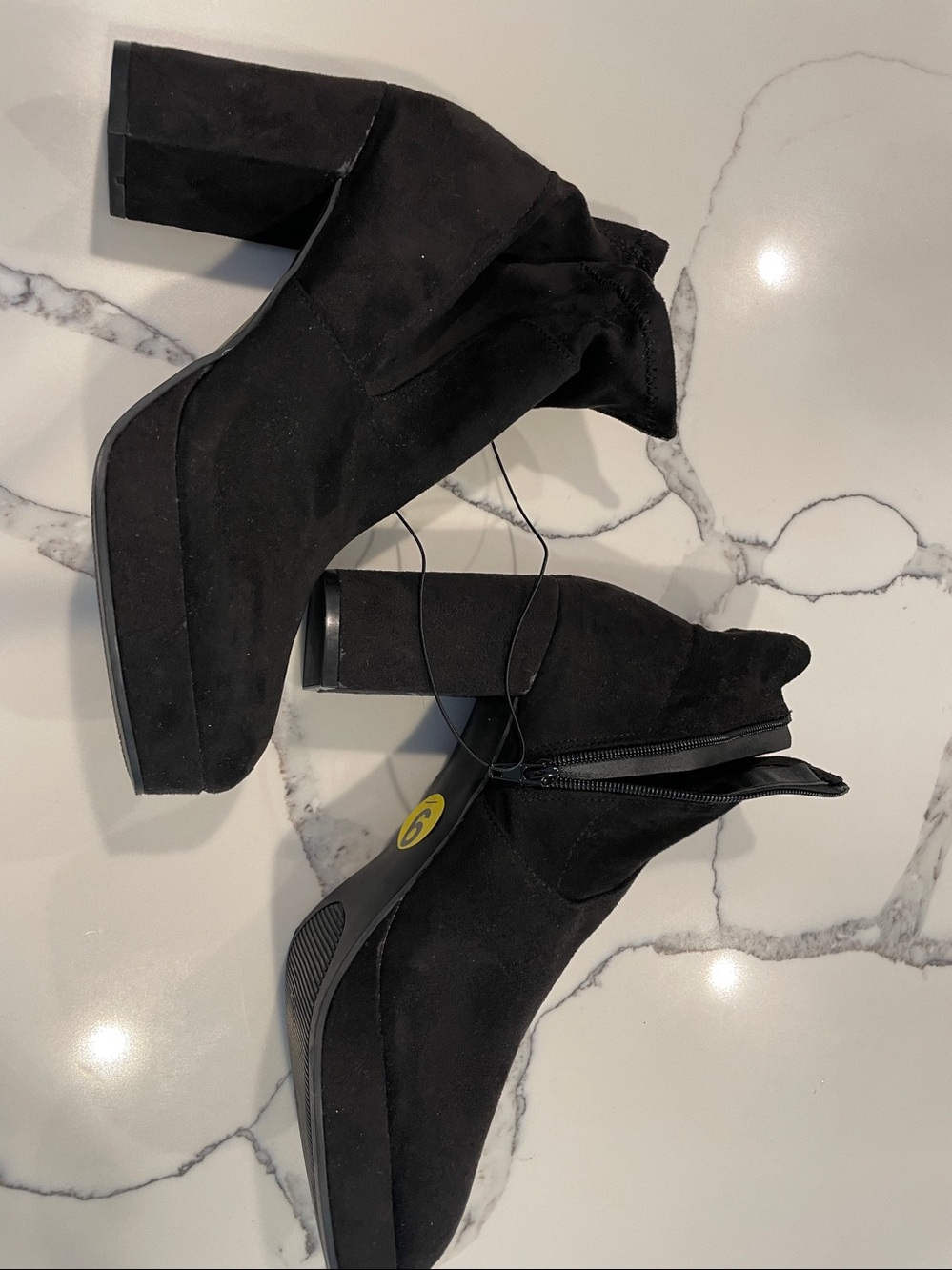 Faux suede boots